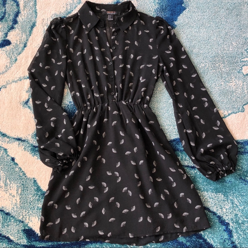 Forever 21 Contemporary Mini Dress Black Sz Small